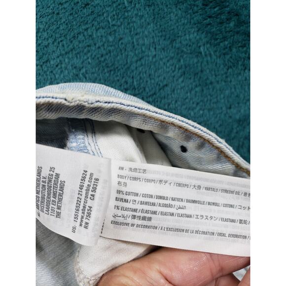 Abercrombie & Fitch Jeans Sz 6 Long Womens Blue Stretch Pants High Rise Skinny - Picture 4 of 12
